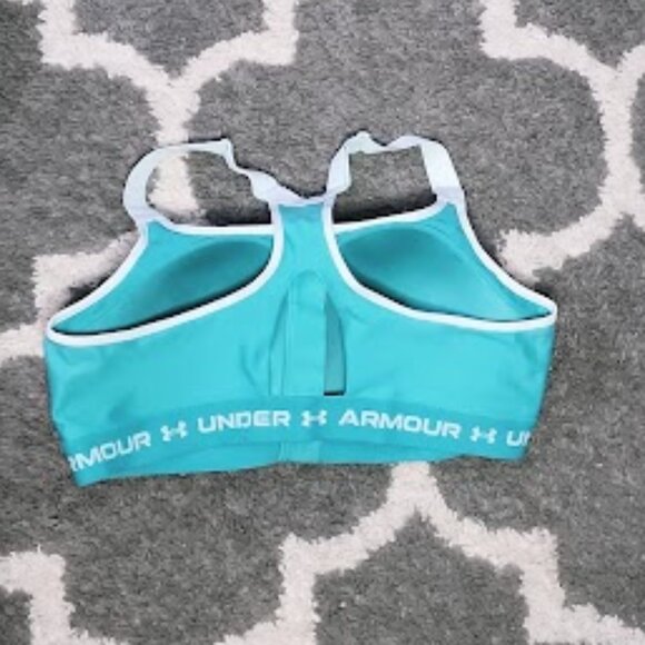 Under Armour Size 40D High Crossback Zip Front Sports Bra - Picture 2 of 5